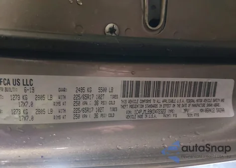 2019 Jeep Cherokee Latitude Plus 4X4 z USA, uszkodzony, nr VIN 1C4PJMLB9KD472323